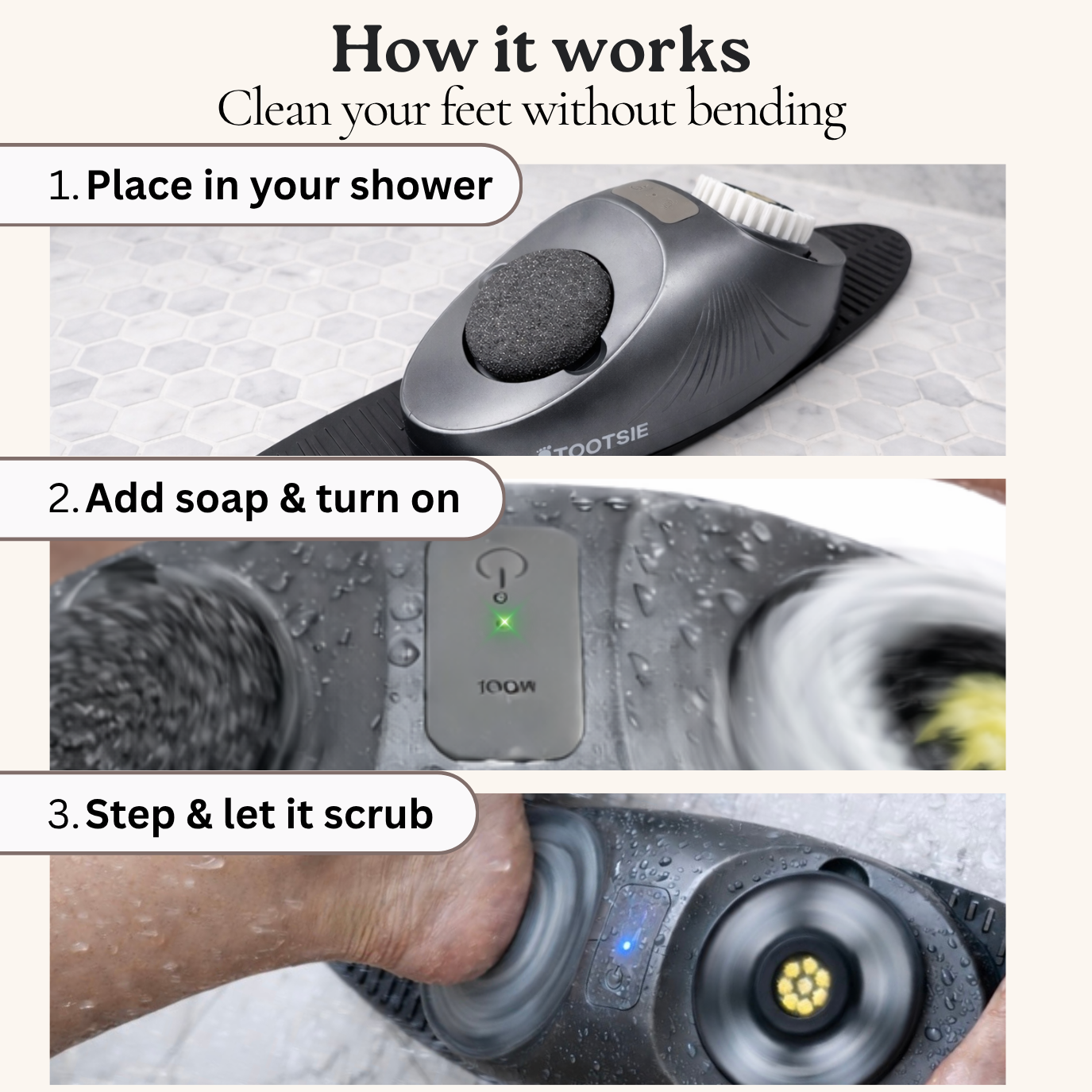 Electric Foot Callus Remover Rechargeable — Waterproof Hands-Free Pedicure Tool for Hard Skin & Cracked Heels